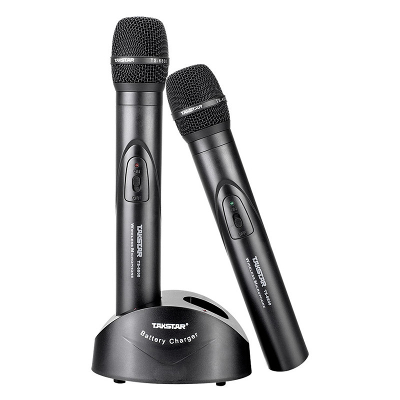得胜（TAKSTAR）TS-6800一拖二无线话筒 家用会议主持专业演出无线麦克风 K歌舞台演讲手持话筒 充电款带底座