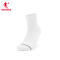 乔丹 透气运动袜子跑步篮球袜短袜舒适训练中筒袜QTEAD3253005 乔丹白