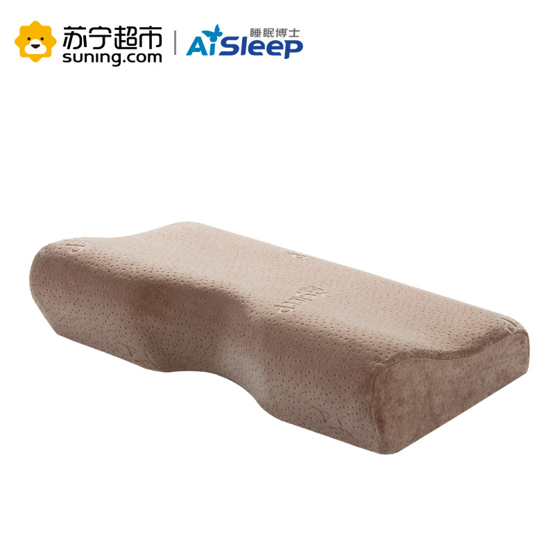 睡眠博士(AiSleep) 豪华温感 加长型慢回弹蝶形护颈记忆枕头 礼盒装 60*35*6/11CM