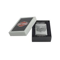 zippo 之宝 芝宝 打火机 美国原装防风燃油打火机 20230 哈雷标志鹰 男士 礼品袋套装