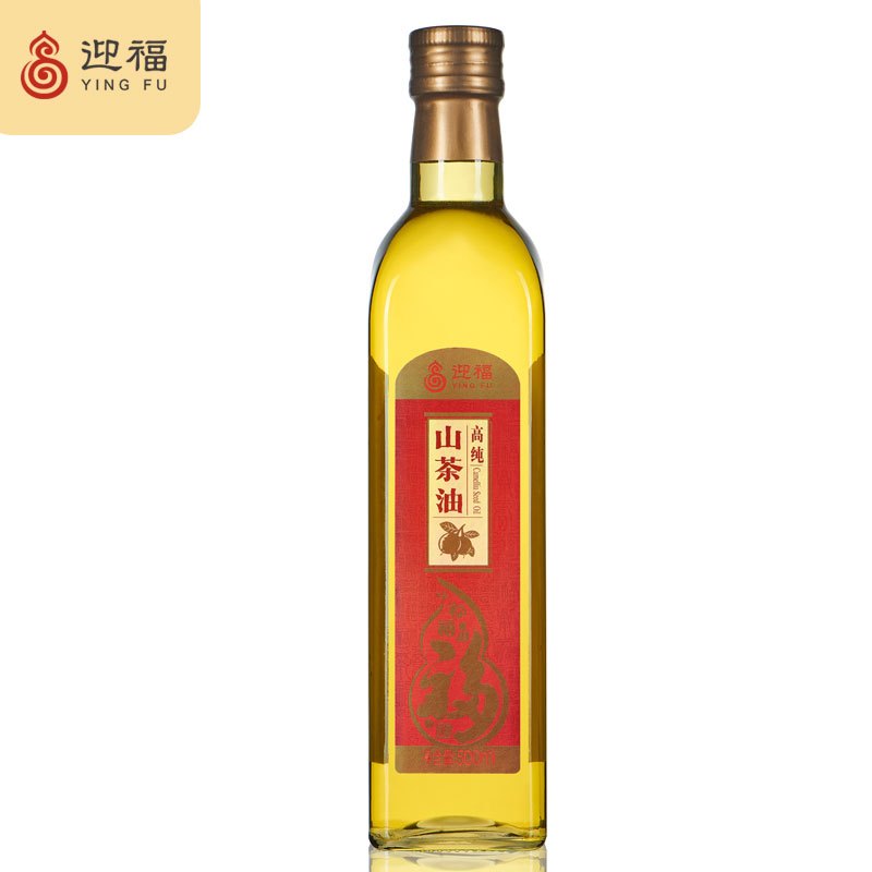 迎福高纯山茶油500ml 瓶装 食用油植物油 冷压榨茶籽油