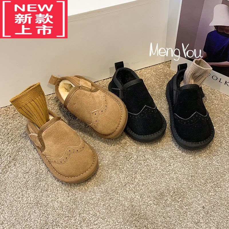 可莉允儿童雪地靴女2022冬季新款加绒男童靴子宝宝棉靴冬靴加厚女童棉鞋图片