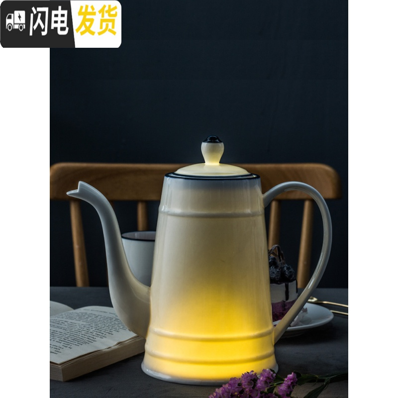 三维工匠超大容量家用耐热水壶 陶瓷杯具水杯 简约冷水壶凉水壶茶具水具 钻石白色单壶1500送壶垫/杯刷