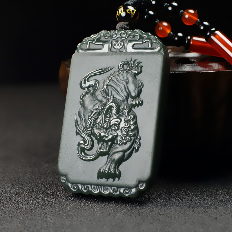 和田玉貔貅玉牌皮休玉吊坠男士玉坠女士玉项链玉石玉挂件