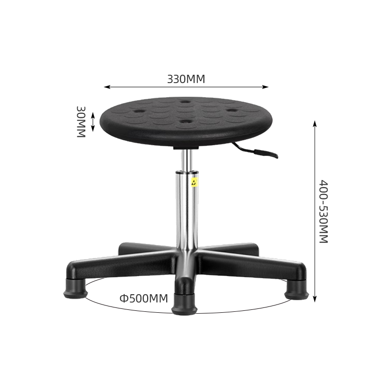 臻远ZY-7945防静电椅子车间流水线升降椅子 40-53cm尼龙五爪高清大图