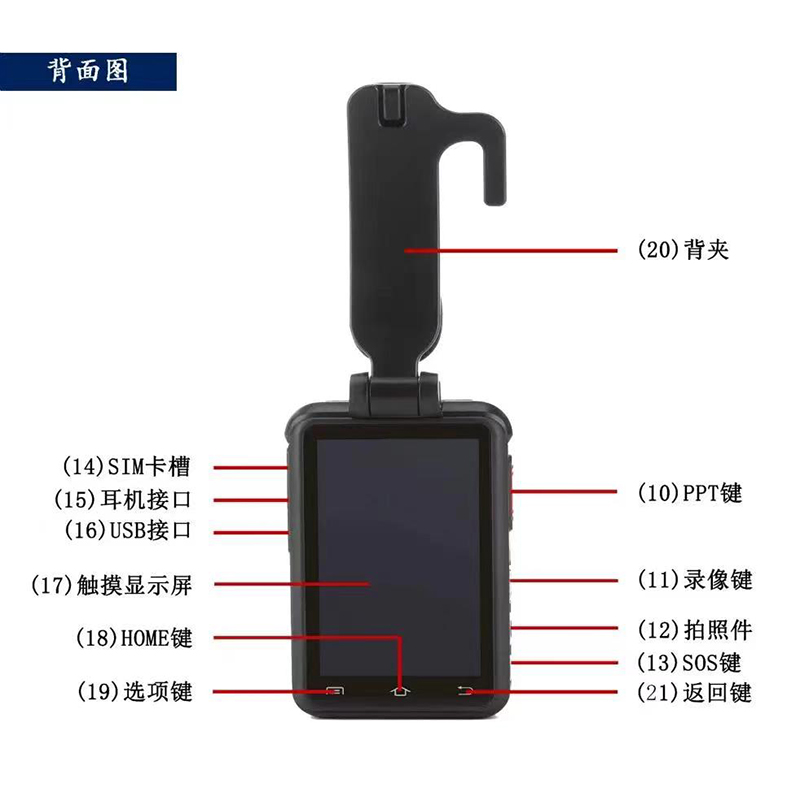 执法锦衣卫视频数据记录仪 DSJ-JYWH9A1 128G/台高清大图