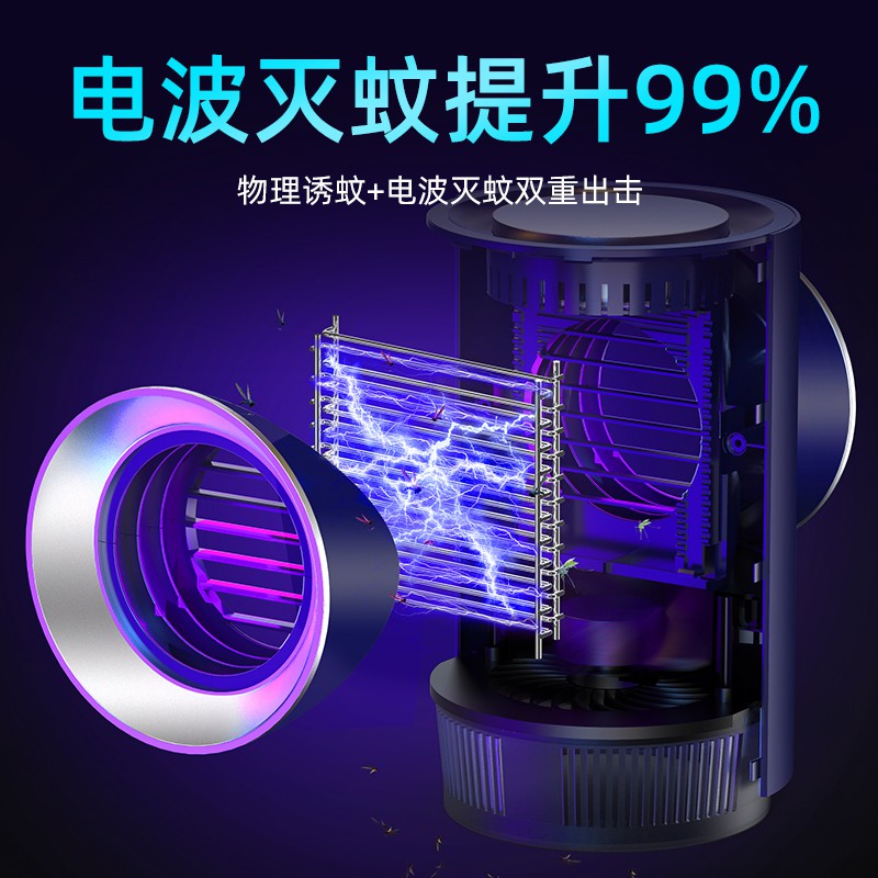 三维工匠灭蚊灯器灭蚊家用黑科技蚊子室内婴儿孕妇灭蝇灯电蚊 [新升级灭蚊]电击+温度+光波+强吸丨灭蚊率99高清大图