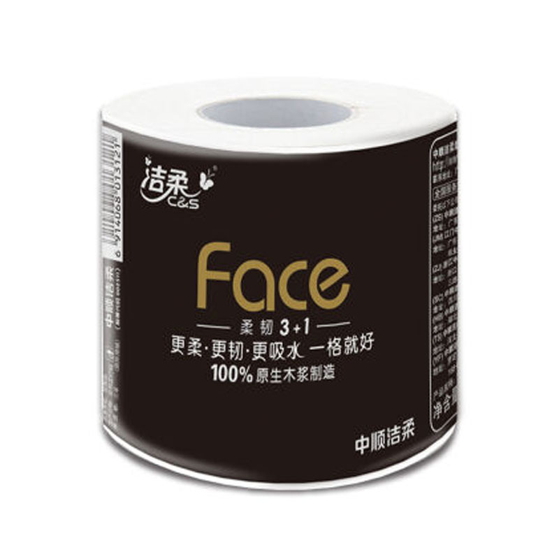 洁柔face四层有芯卷纸1800克10卷 10卷/提 6提/件