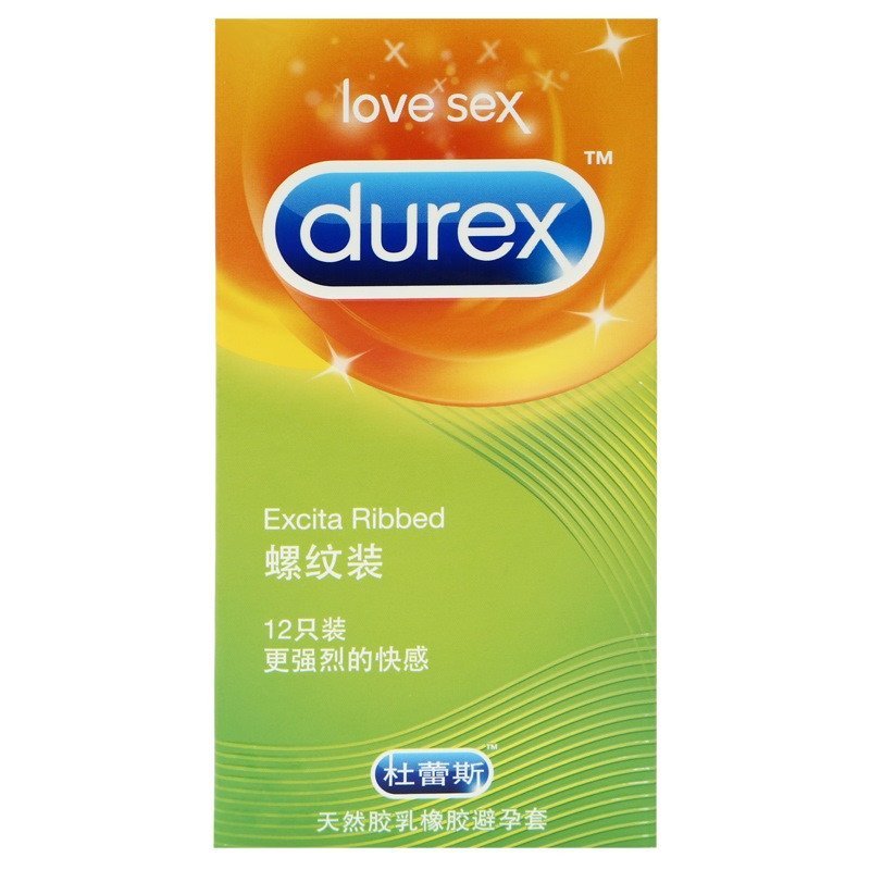 杜蕾斯(Durex)螺纹12只装避孕套超薄款润滑安全套 成人情趣性用品高清大图