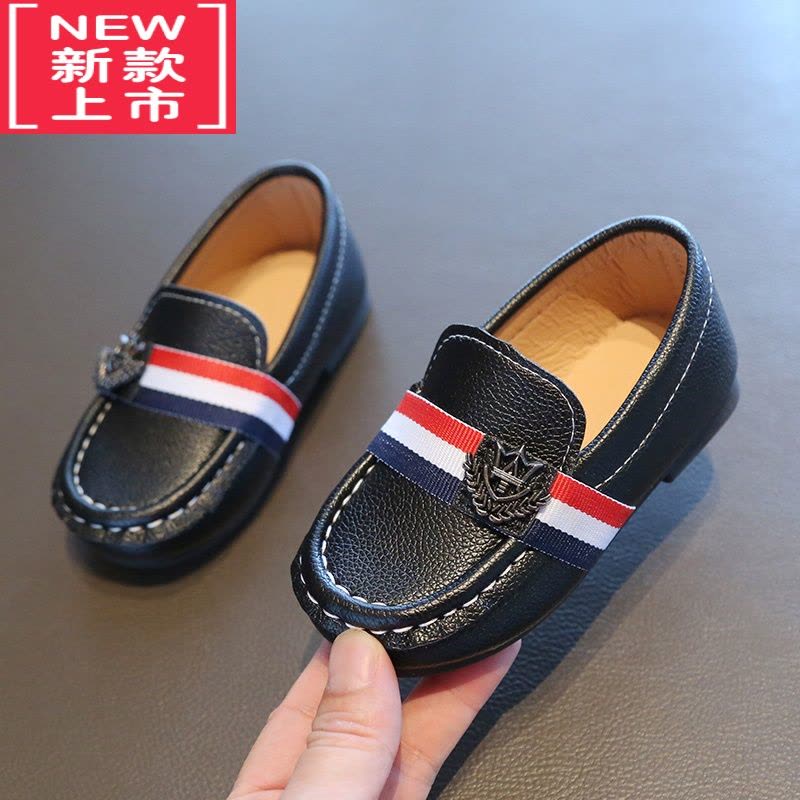 可莉允春季儿童童鞋男童豆豆鞋女童1一6岁春秋鞋子男小童软底女宝宝皮鞋运动休闲鞋图片