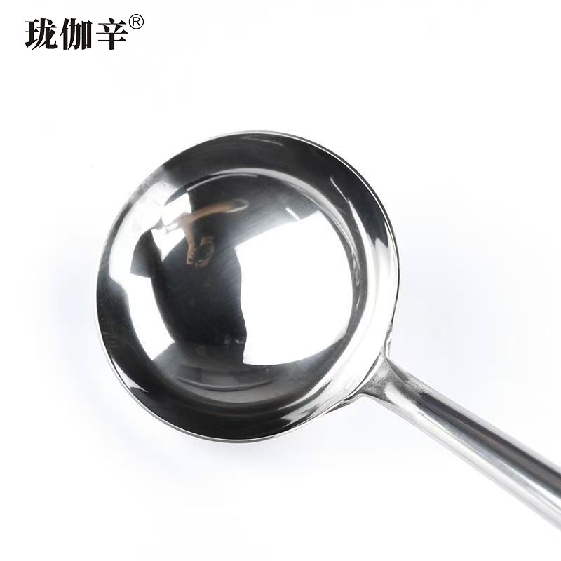 珑伽辛 不锈钢木柄炒勺 10两/把高清大图