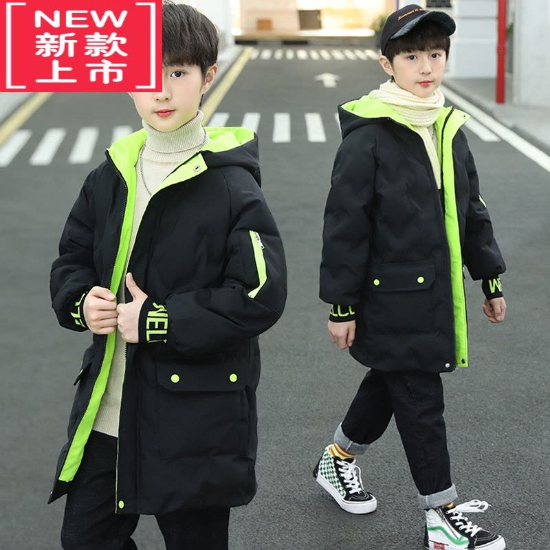 可莉允男童棉衣2022年新款冬季加厚棉袄中大儿童冬装潮童中长款棉服保暖图片