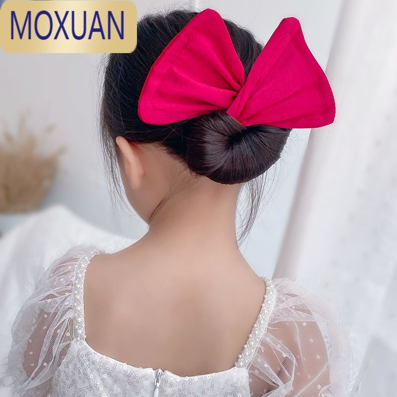 MOXUAN儿童懒人扭扭夹魔术盘发器蝴蝶结后脑勺丸子头小女孩挽发网红发饰
