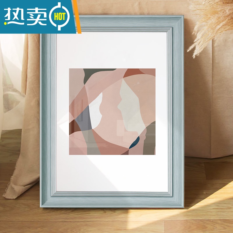 敬平欧式画框挂墙相框24寸30寸20装裱5075cm定制4K8海报框广告框美式 做旧玉 A3挂墙【可放29.7*42cm