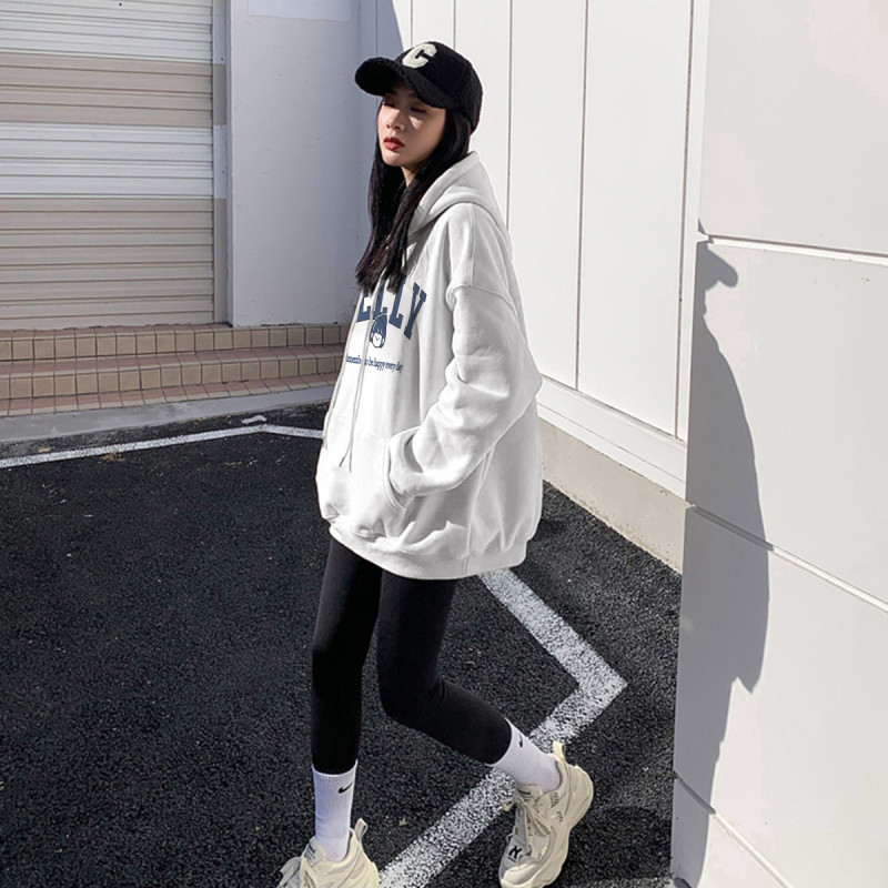 [1.5折价63元]唐狮卫衣女加绒秋冬连帽时尚韩版流行百搭甜酷风上衣潮