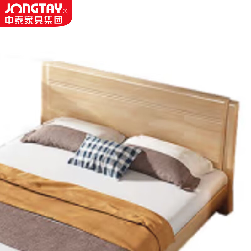 中泰(jongtay)1.8米实木床现代简约单双人床 J-CDZ77高清大图