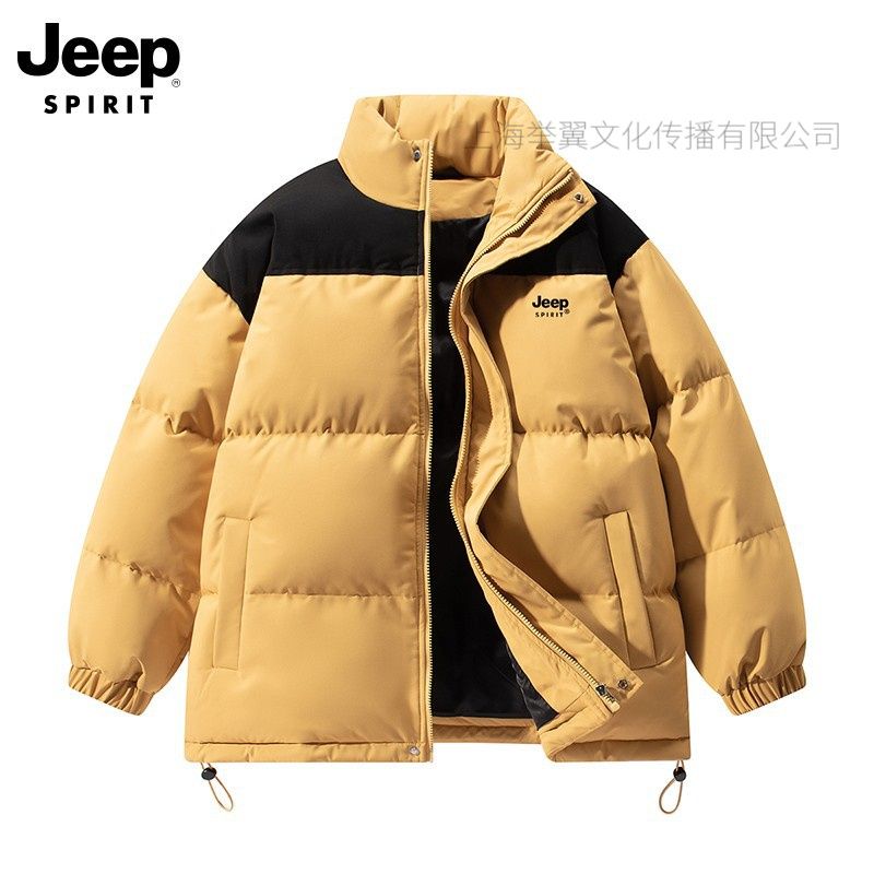 JEEP SPIRIT棉服男士新款冬季加厚宽松面包服女立领棉衣潮牌情侣冬装高清大图