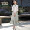 7052白色上衣 M 汉服女中国风大码仙气禅意茶服复古唐装上衣夏民国改良旗袍两件套
