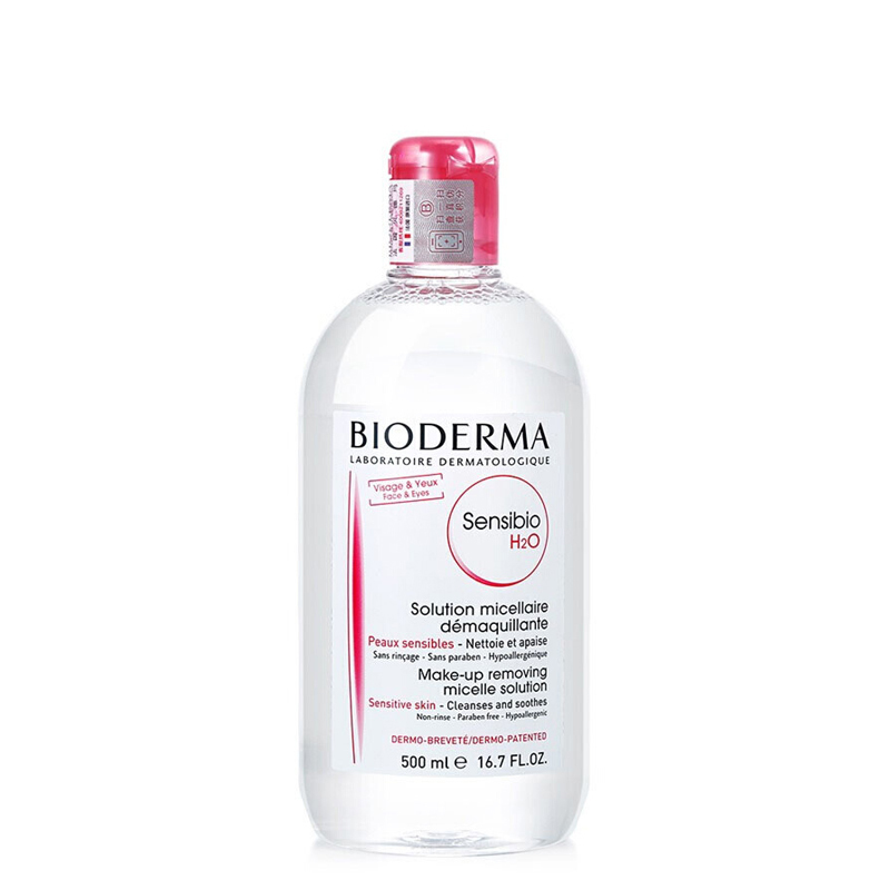 BIODERMA贝德玛 舒妍多效洁肤液 500ml(洁肤水 深层清洁 粉水 舒缓保湿 敏感肌 眼唇可卸)