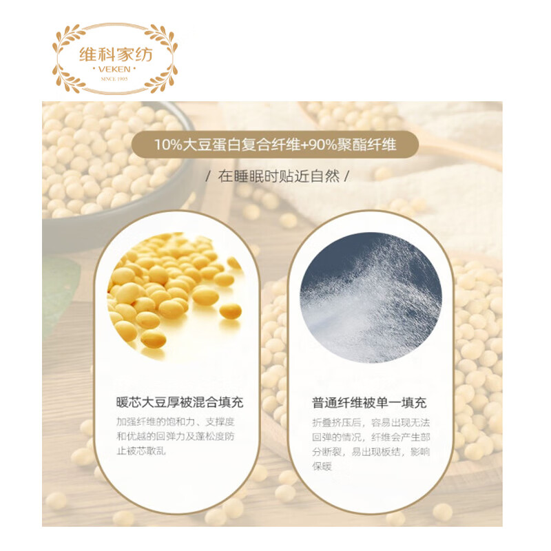 维科-超柔云朵大豆被 200cm*230cm高清大图