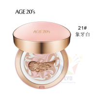 AGE20'S 爱敬 新水光超滋润营养遮瑕气垫BB霜SPF50+PA+++任何肤质通用14g*2 送替芯 粉21#象牙白
