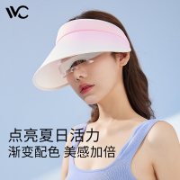 VVC SWEET胭脂女神遮阳帽女夏季防紫外线渐变防晒帽桃心帽檐太阳帽户外海边运动帽子 李一桐同款VGM3S153