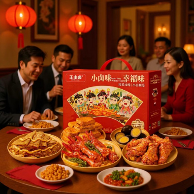 王小卤卤味礼盒虎皮凤爪肉类送礼熟食零食年货礼品 小卤味708g高清大图