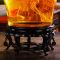 玻璃泡酒瓶5斤10斤无铅家用泡酒瓶带龙头密封泡酒坛酿泡酒罐酒壶|雕花5斤水容量 瓶子+铜龙头