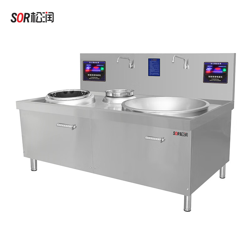 SOR松润 小炒大锅电磁组合灶15+20KW GCT-N1421A (单位:台)高清大图