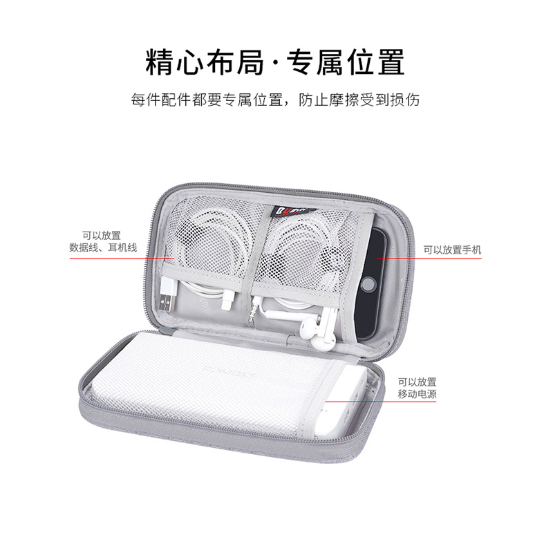 充电宝数据线收纳包耳机U盘手机平板保护套数码产品旅行便携袋子收纳袋 三维工匠高清大图