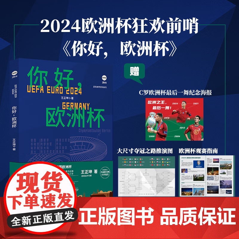 [赠海报]你好 欧洲杯 王正坤著 创新型预测性欧洲杯前瞻 欧洲杯赛程表对阵表 极强参与感的欧洲杯图书 2024欧洲杯海报高清大图
