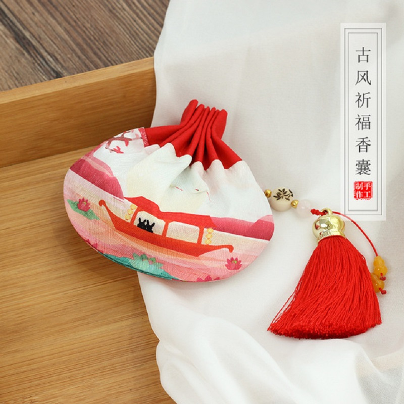 卓一生活(ZUEI)端午仿真丝古风祈福香囊