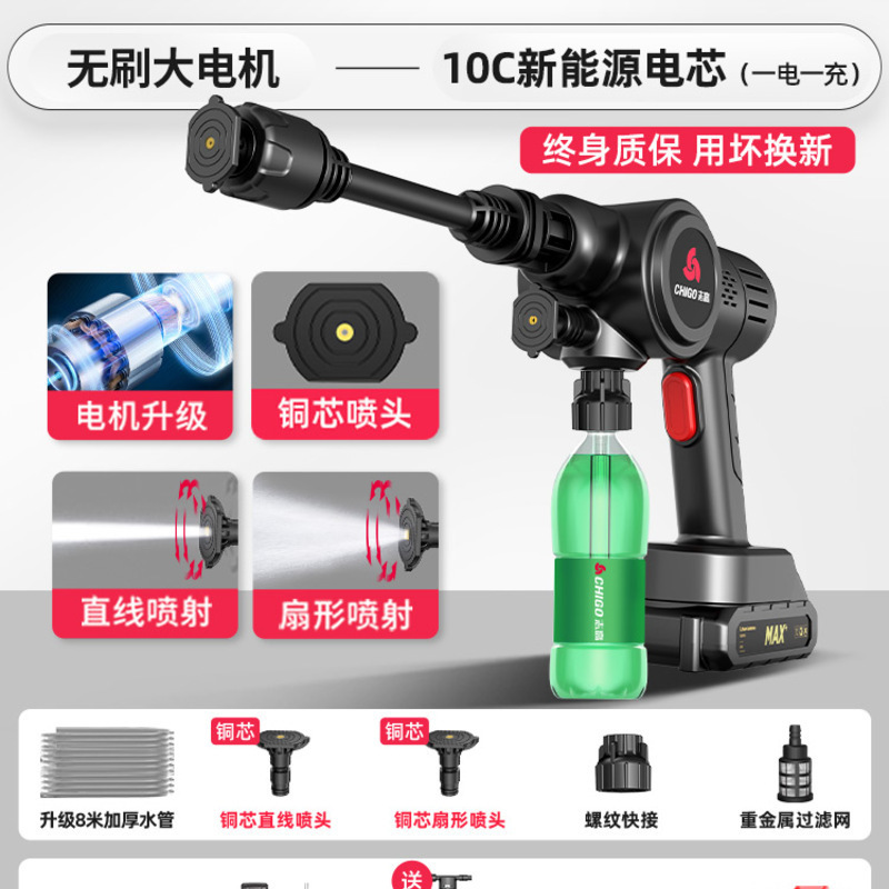 [补贴10%]无线洗车机高压水枪家用车用清洗锂电池充电增压水抢