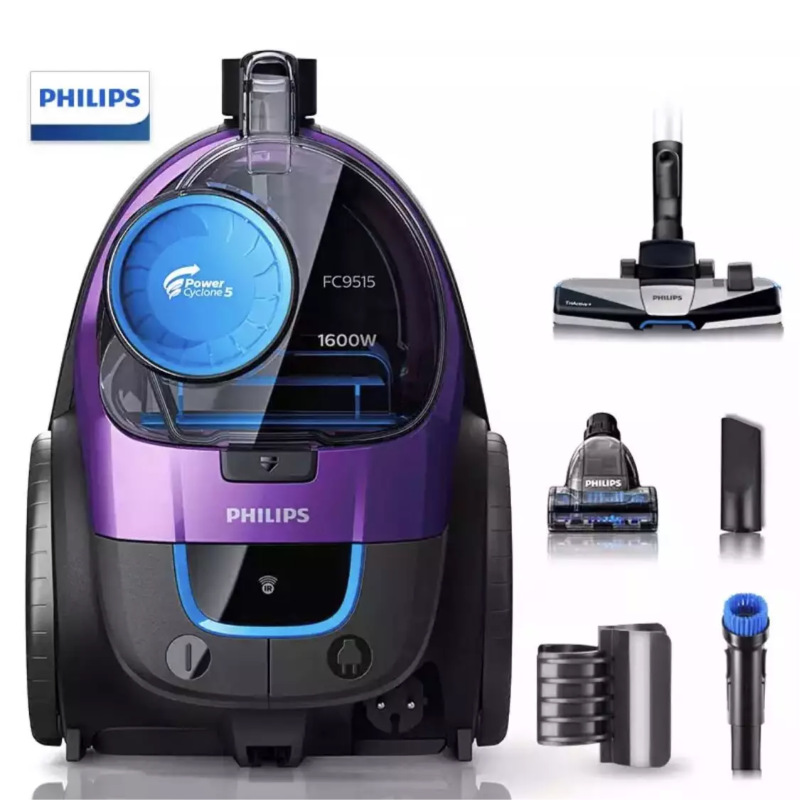 飞利浦(PHILIPS无尘袋 吸尘器 家用FC9516/81 手持大功率1600W 强力地毯式吸尘机 尘桶