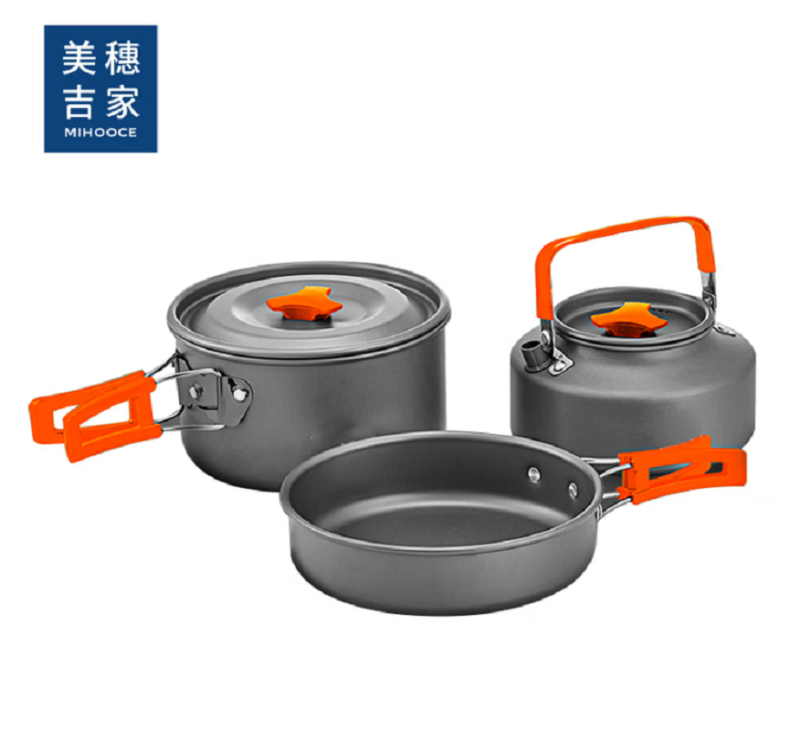 美穗吉家 户外露营锅具套装 3件套 MIHH-2408121.
