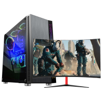 世纪之星 酷睿i5四核/GTX1050 D5独显/8GB内存/256GB固态 家用办公商用 游戏电脑 台式机 台式电脑 DIY组装机 组装电脑 电脑主机+27英寸显示器全套