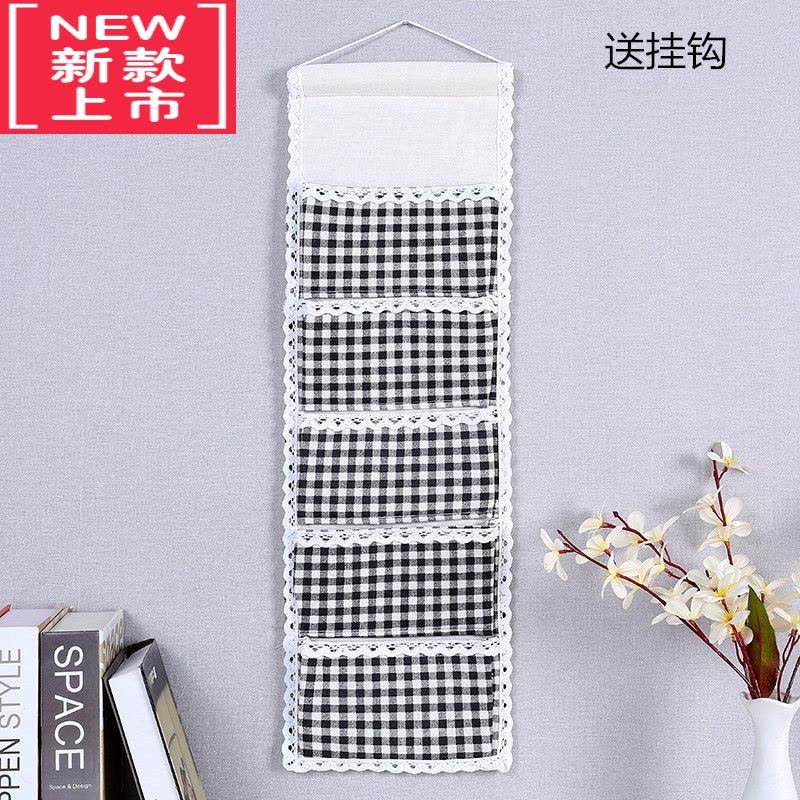 可莉允棉麻收纳袋挂袋墙挂式门后床头小挂兜布艺储物整理袋宿舍储物袋图片