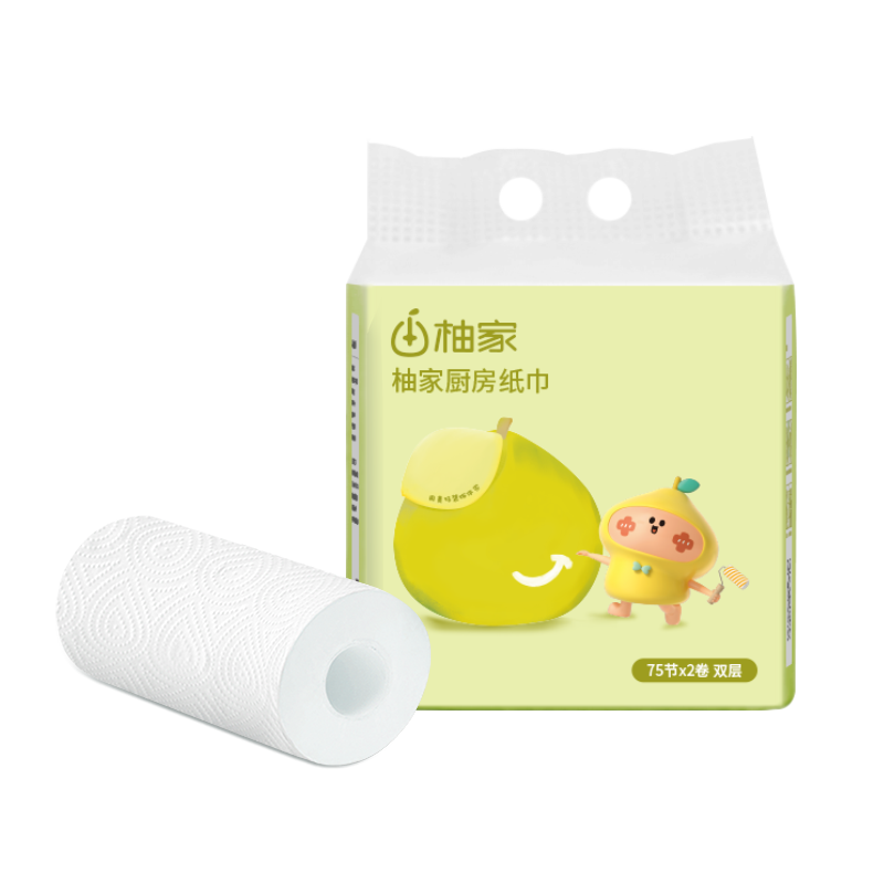 柚家-702151 厨房纸巾 2提装