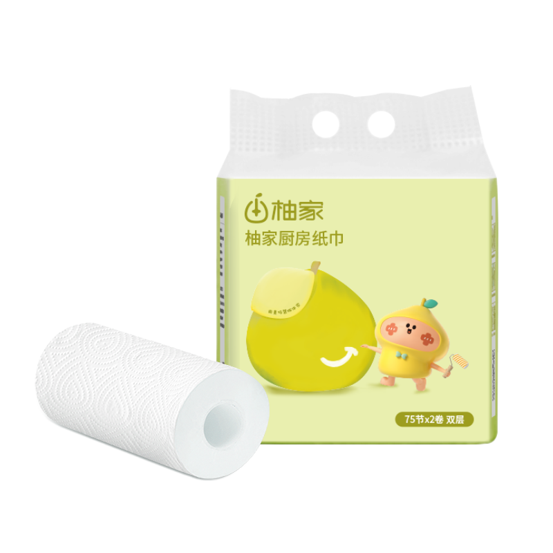 柚家-702151 厨房纸巾 2提装