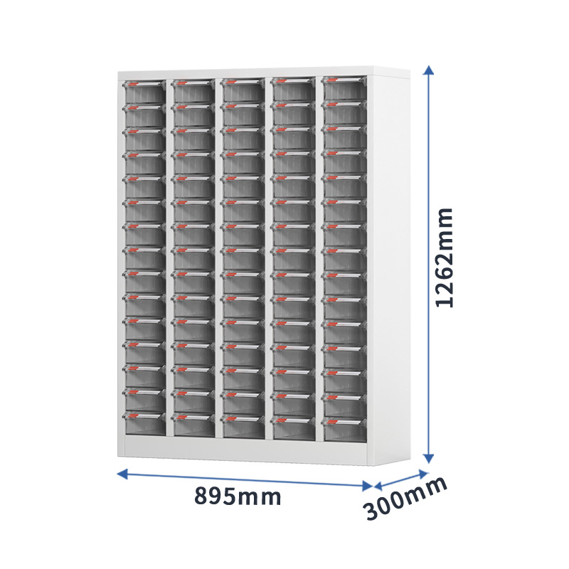 臻远 ZYLJG-W23 零件柜 75抽透明无门大号 895*300*1262高清大图