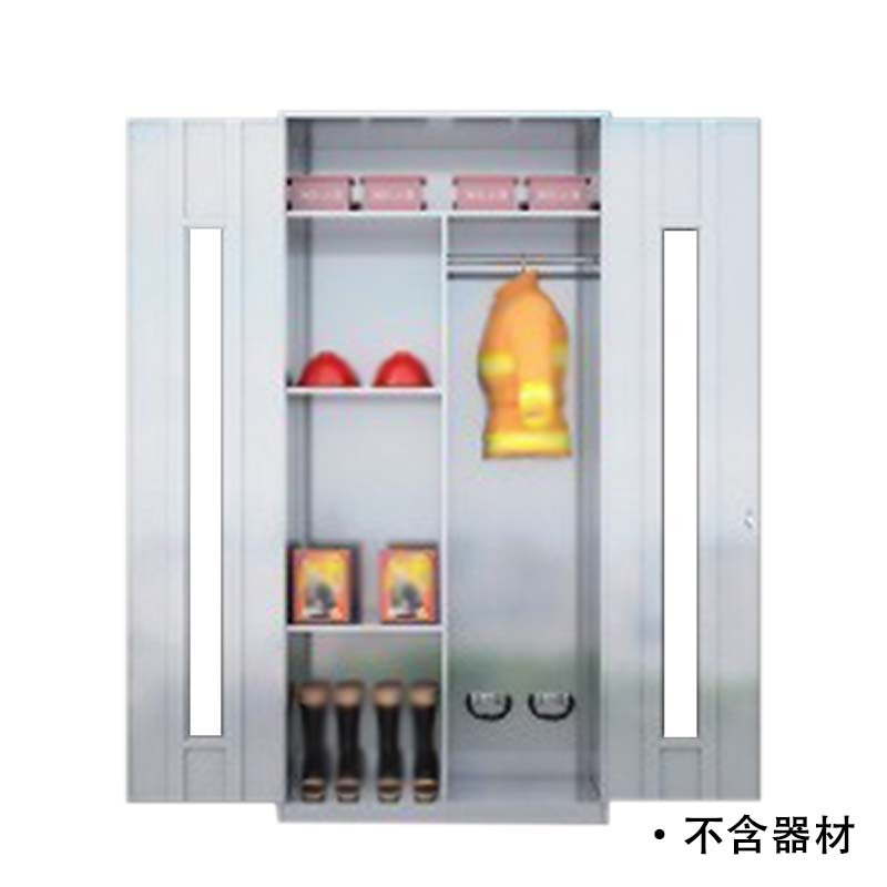 乙壬304不锈钢应急物资柜消防救援器材箱防护用品柜室外微型消防柜高1920*宽900*深500(加厚201材质)不含器材