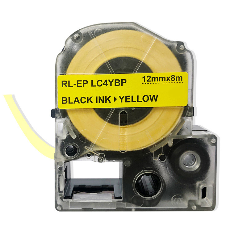 e代经典12mm黄底黑字标签色带 适用爱普生EPSON LW300;LW400;LW700 600P LK-4YBP高清大图