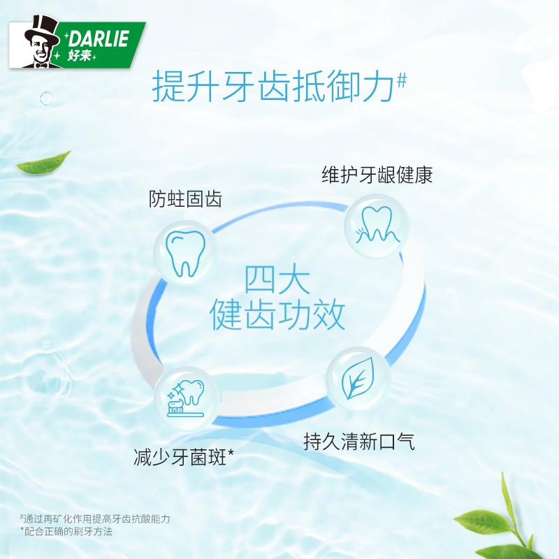 好来(黑人)茶倍健龙井薄荷牙膏140g高清大图