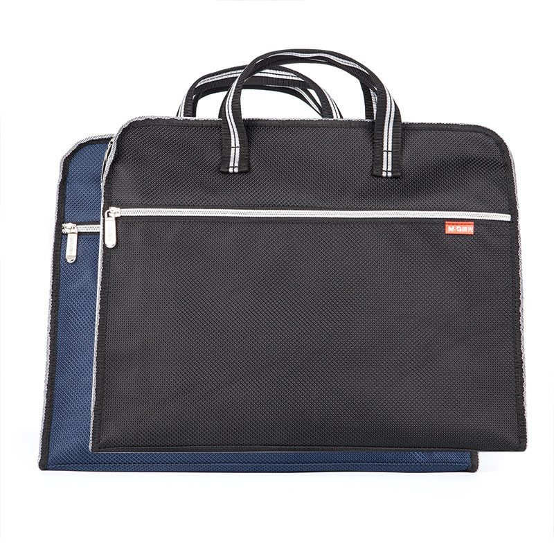 棉帆布公文包男女士商务包会议包 可印制logo 蓝色 牛津布手提包 ad