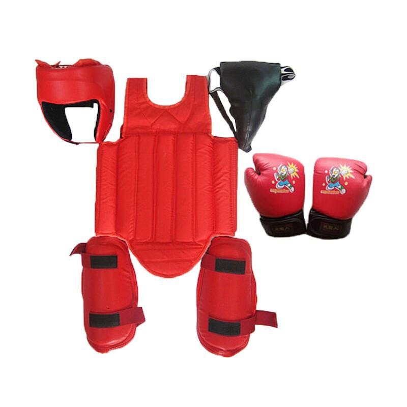 兵戎 散打护具全套装儿童格斗搏击拳击护具4/5/6件套