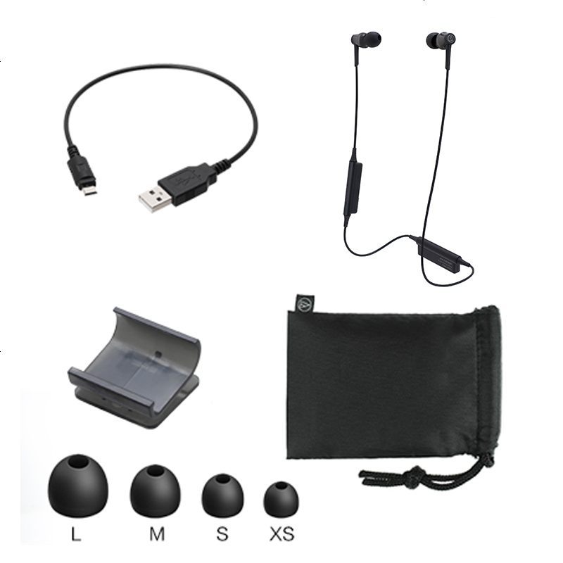 铁三角(audio-technica) ATH-CKR35BT 运动无线蓝牙入耳式耳机 手机耳麦 颈挂线控 黑色