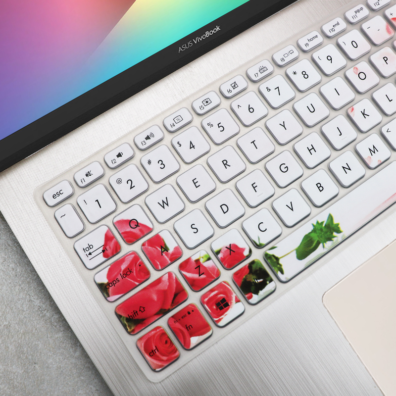 华硕vivobook15s键盘膜v5000笔记本电脑x512保护套顽石y5200ub/y5100全覆盖灵耀s|玫瑰款