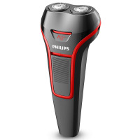 飞利浦（PHILIPS）剃须刀 S110 充电式电动刮胡刀 原装进口刀头 浮动刀头自动研磨 亚细亚红和黑色