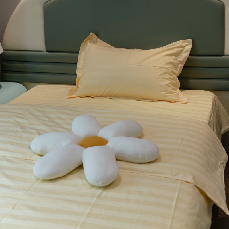 福芳黄色条纹三件套180*220cm/套高清大图