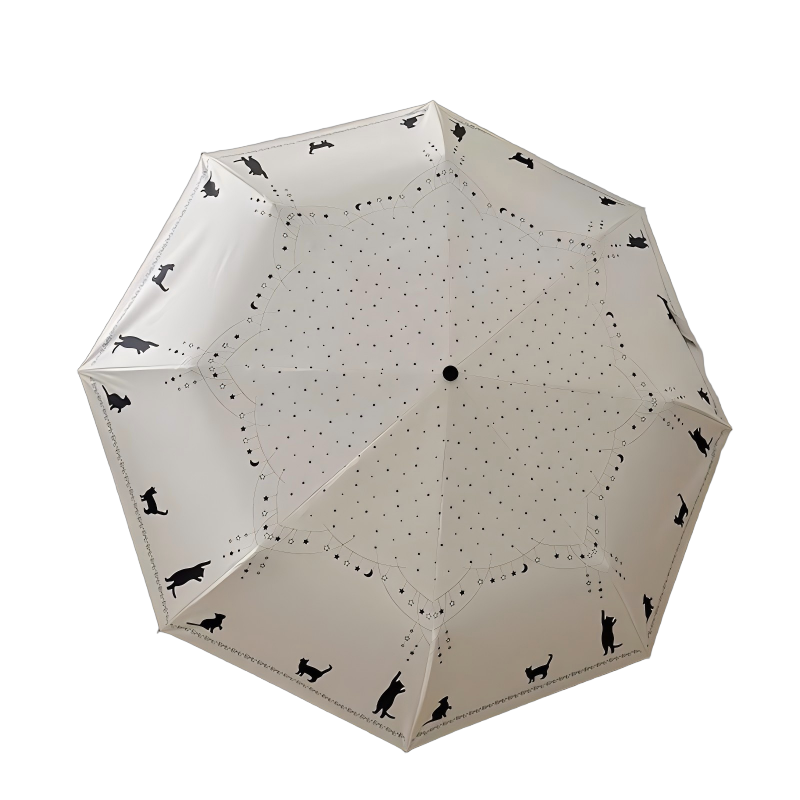 至桓牌 ins星空猫咪雨伞太阳伞晴雨两用黑胶防晒防紫外线遮阳伞学生女 把